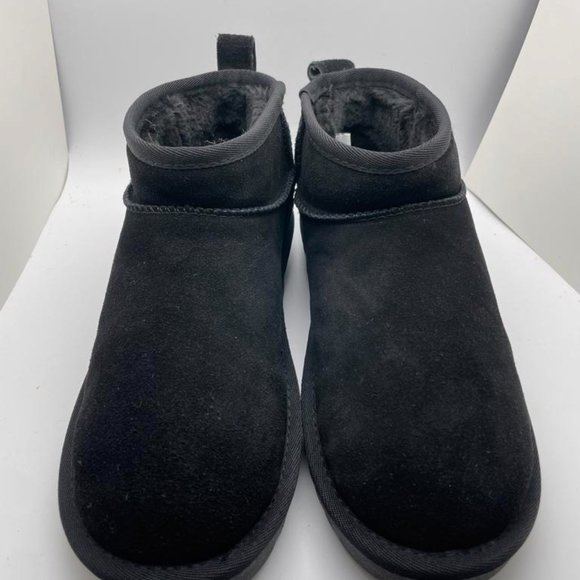 CUSHIONAIRE Women's COZY pull on boot Black 9 - Picture 3 of 6